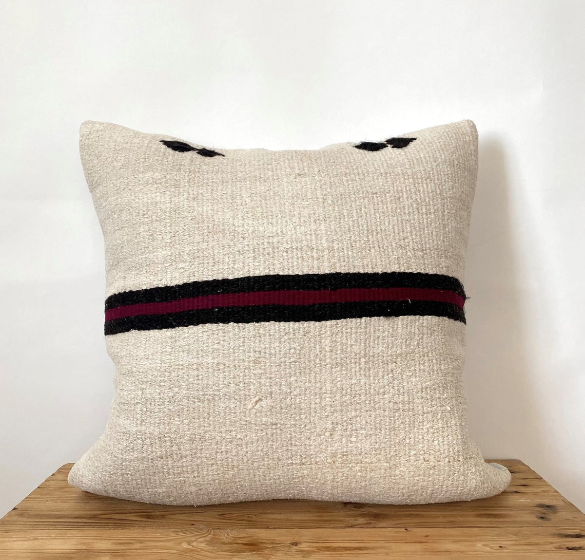 Terena - White Hemp Pillow Cover