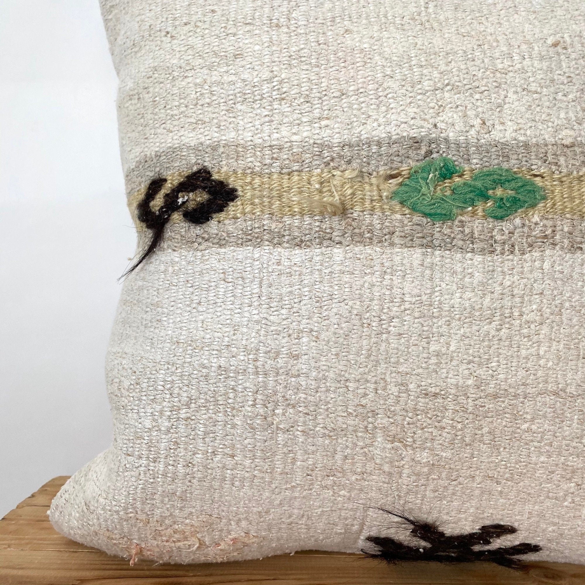 Tirza - White Hemp Pillow Cover