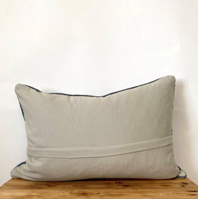 Charlotta - Blue Hemp Pillow Cover