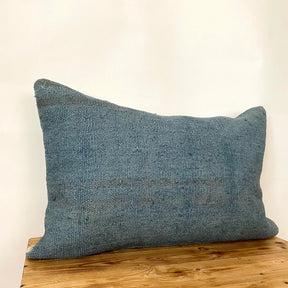 Charlotta - Blue Hemp Pillow Cover