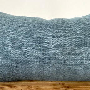 Cecile - Blue Hemp Pillow Cover