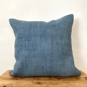 Chayla - Blue Hemp Pillow Cover