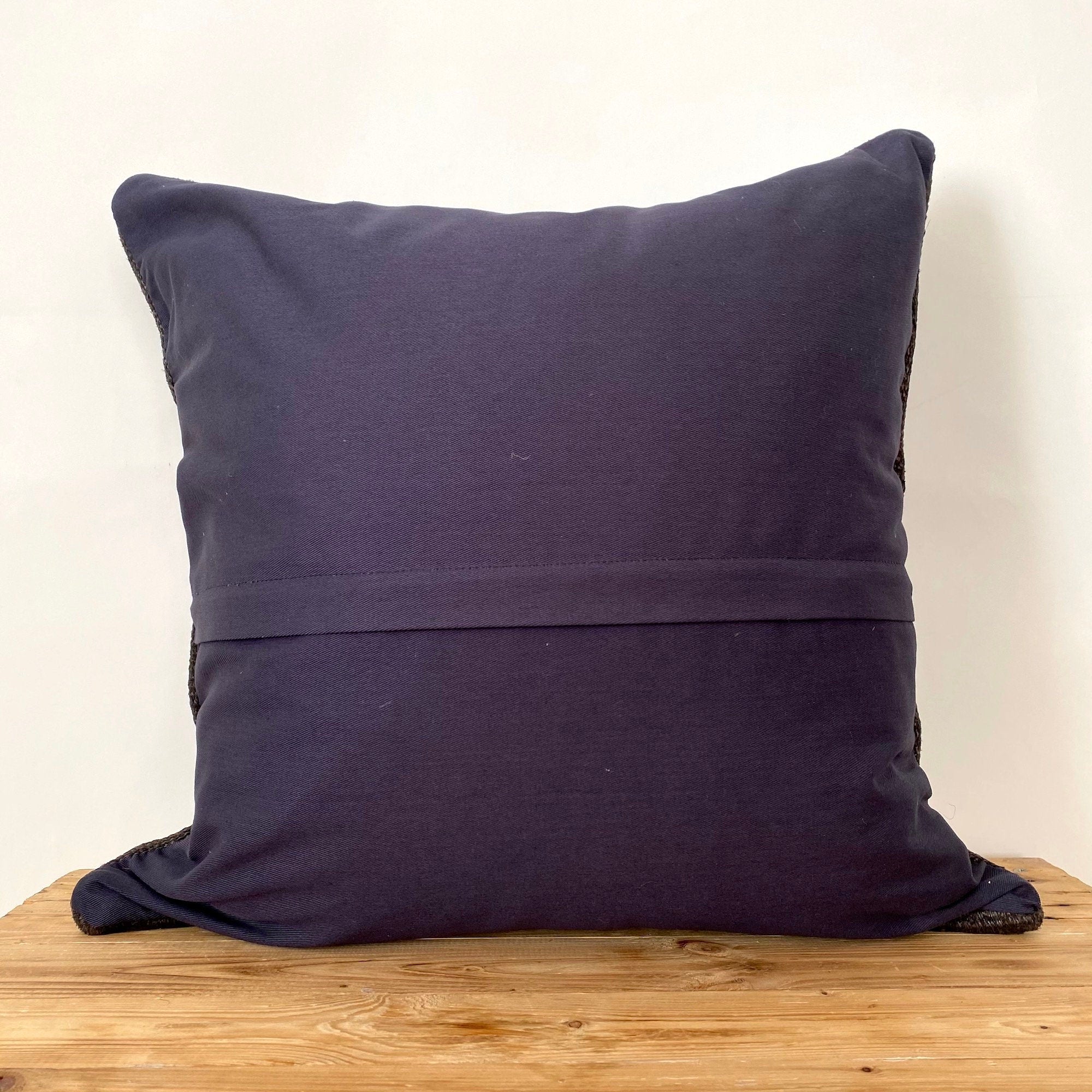 Lenore - Brown Hemp Pillow Cover