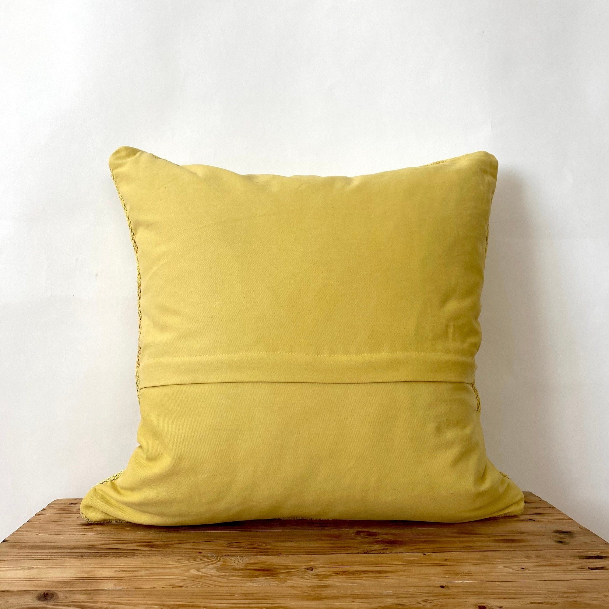 Yazmina - Yellow Hemp Pillow Cover