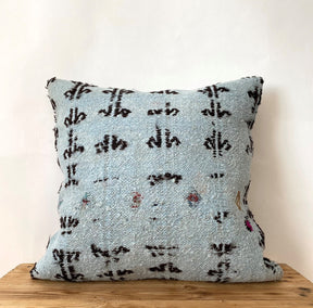 Caledonia - Blue Hemp Pillow Cover