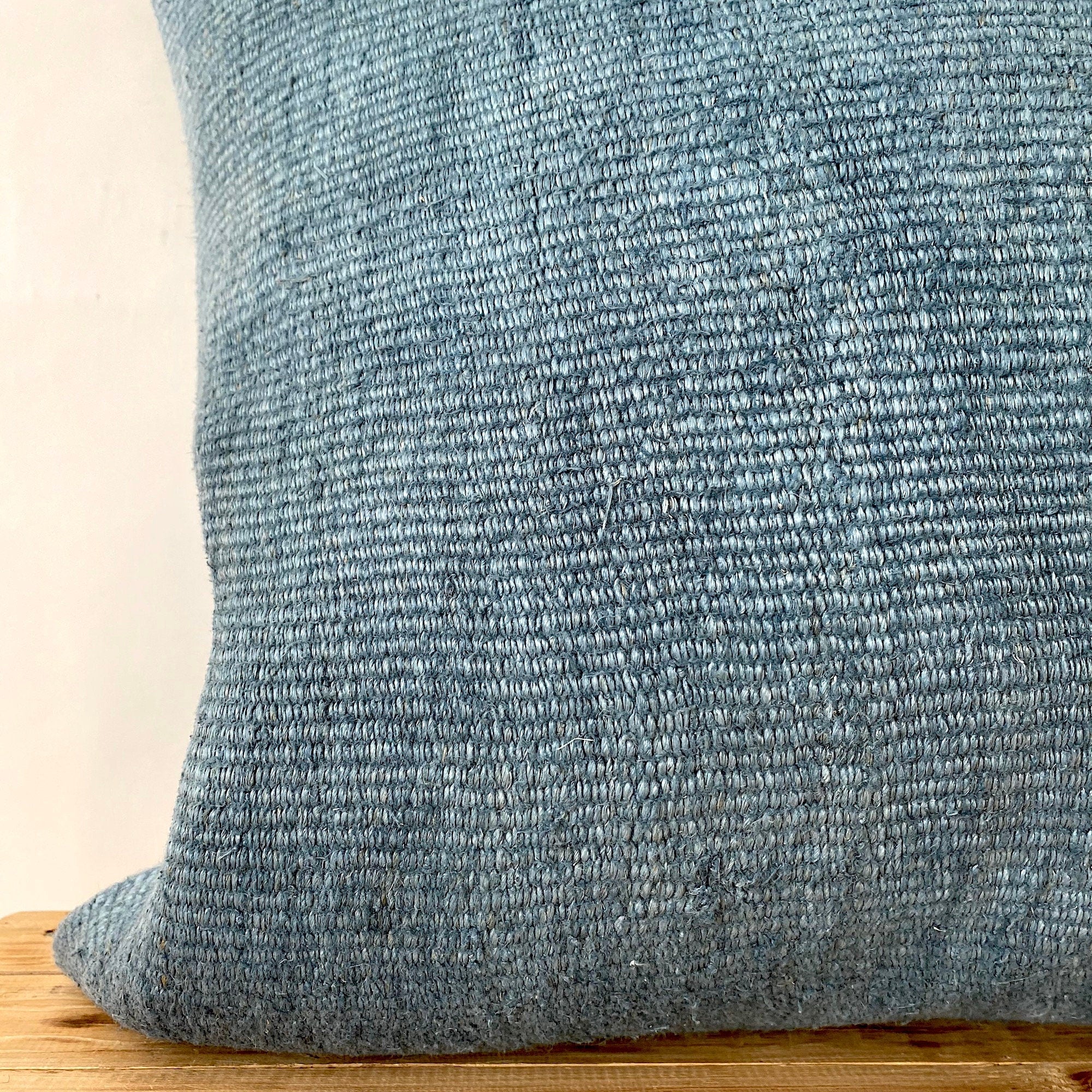 Caprina - Blue Hemp Pillow Cover