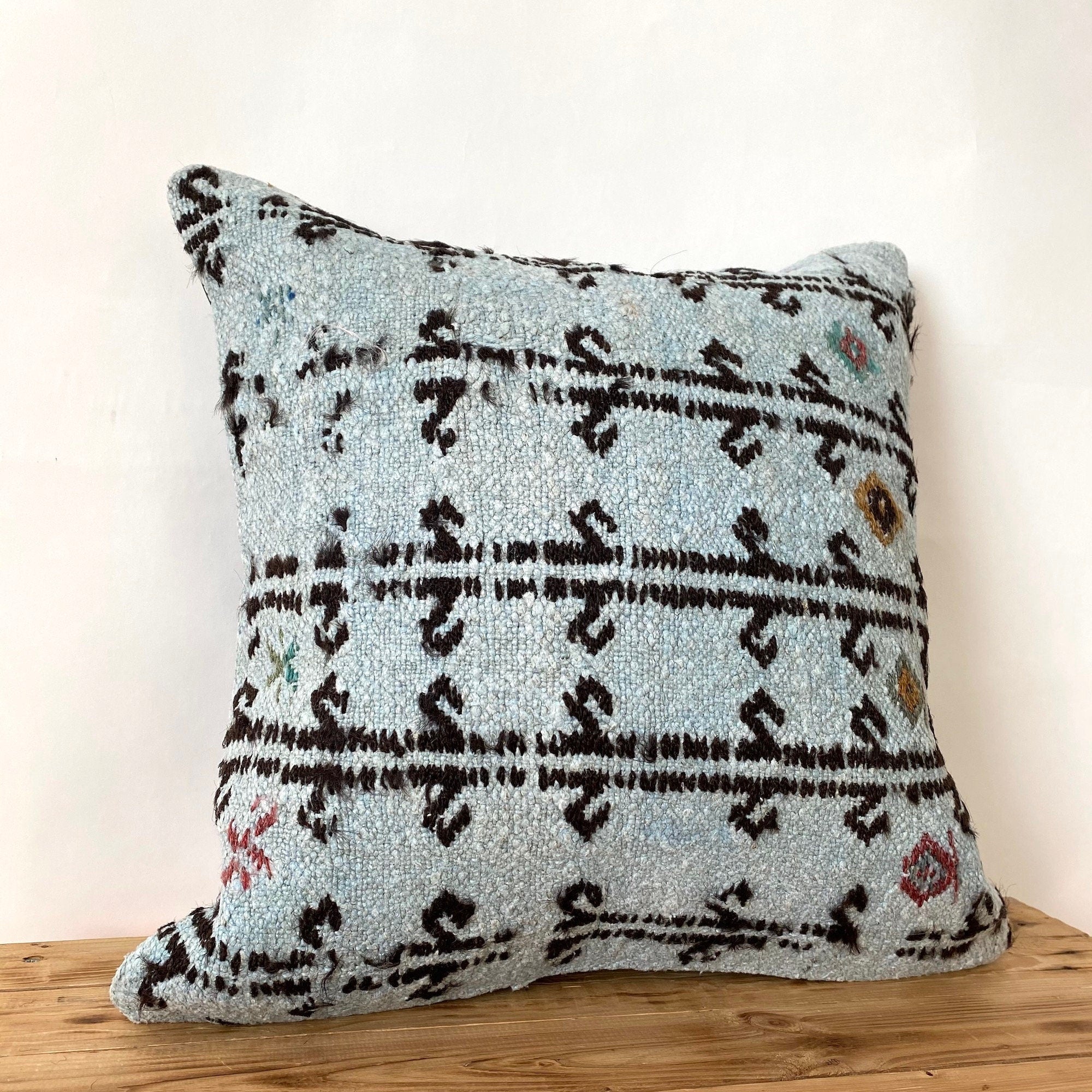 Calluna - Blue Hemp Pillow Cover