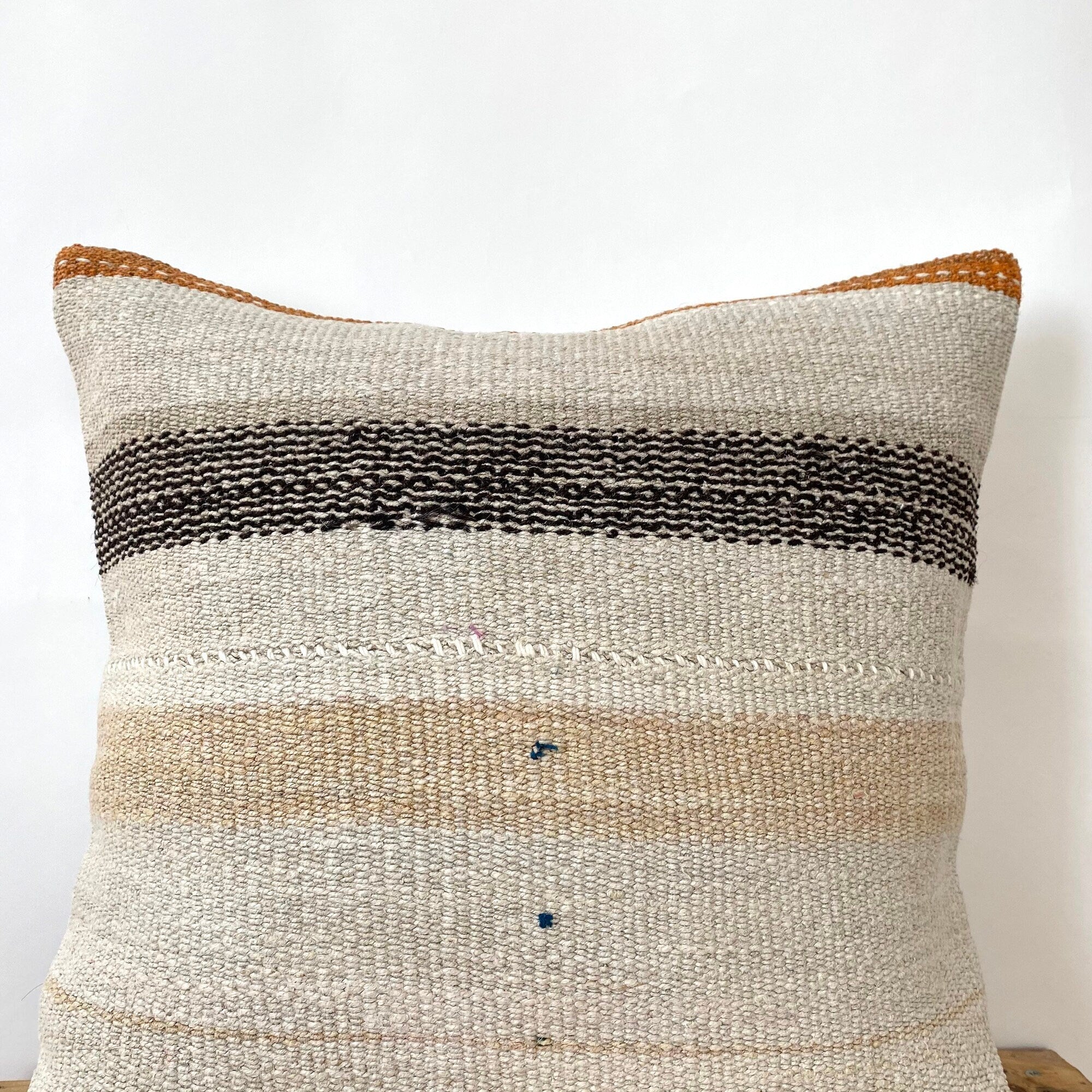 Thalina - White Hemp Pillow Cover