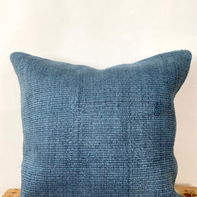 Capri - Blue Hemp Pillow Cover