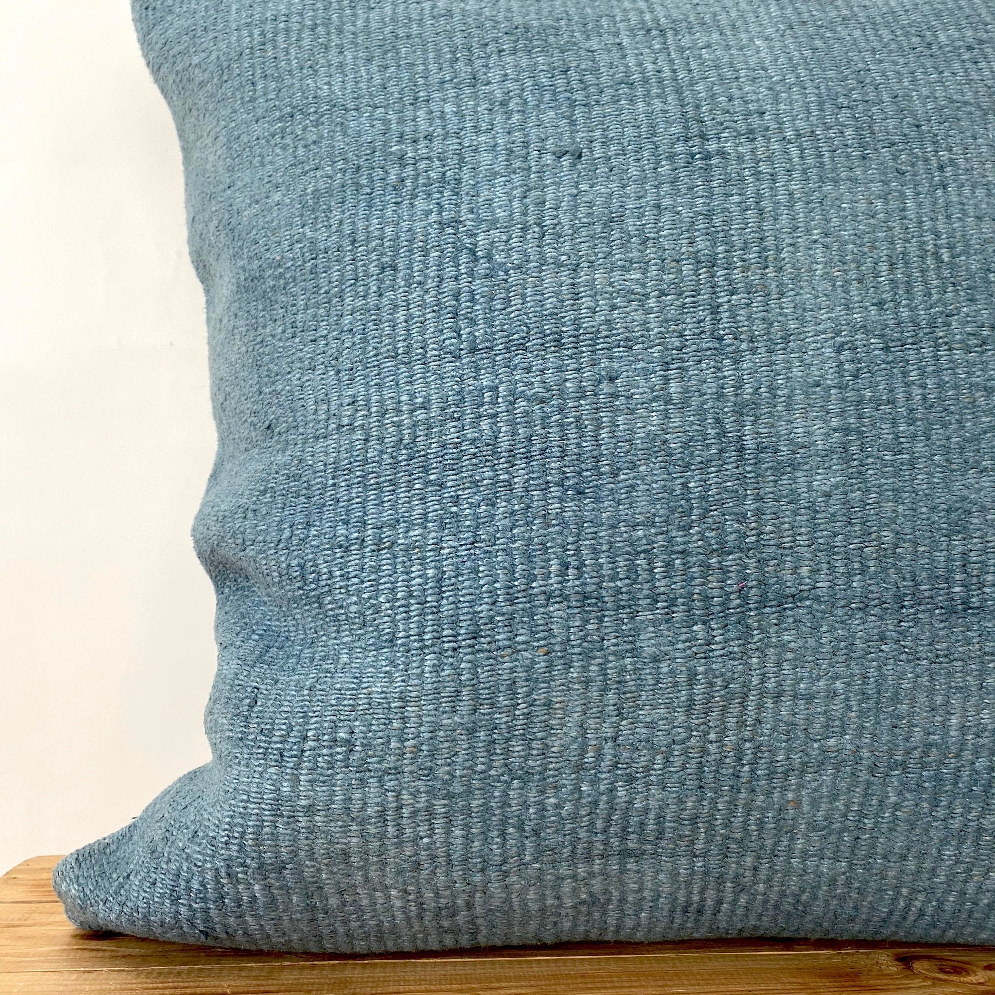 Cyan - Blue Hemp Pillow Cover