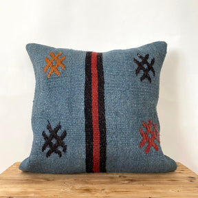 Calanthia - Blue Hemp Pillow Cover