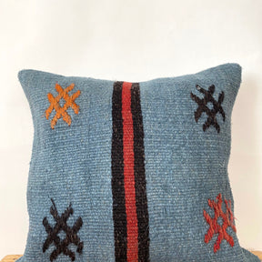 Calanthia - Blue Hemp Pillow Cover