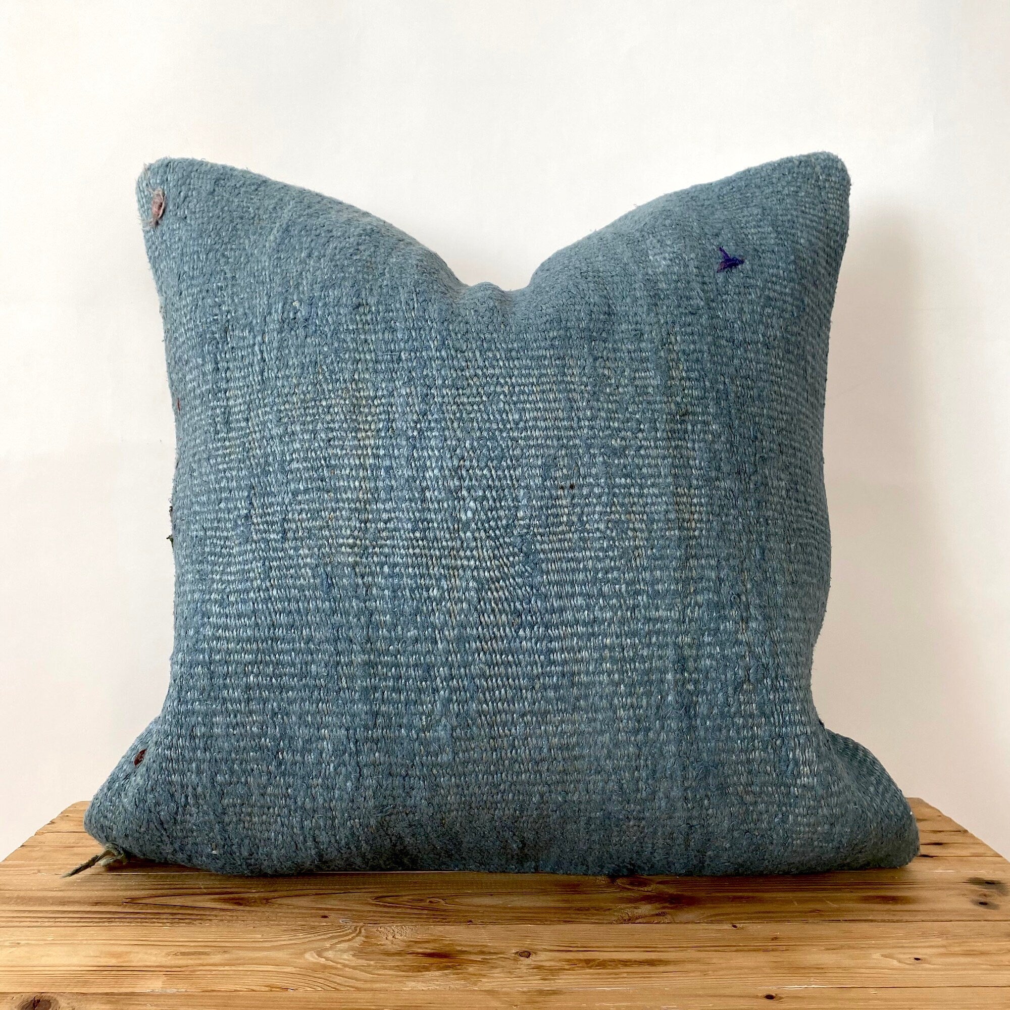 Ceridwen - Blue Hemp Pillow Cover