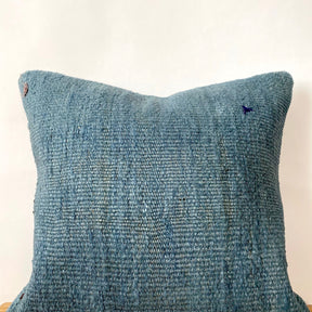 Ceridwen - Blue Hemp Pillow Cover