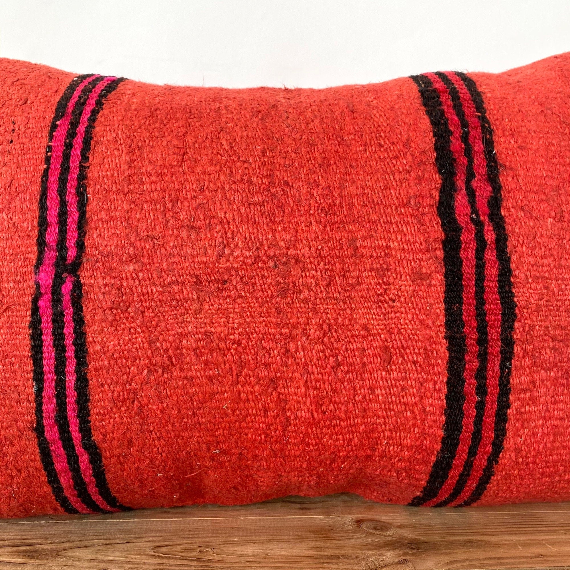 Heloise - Red Hemp Pillow Cover