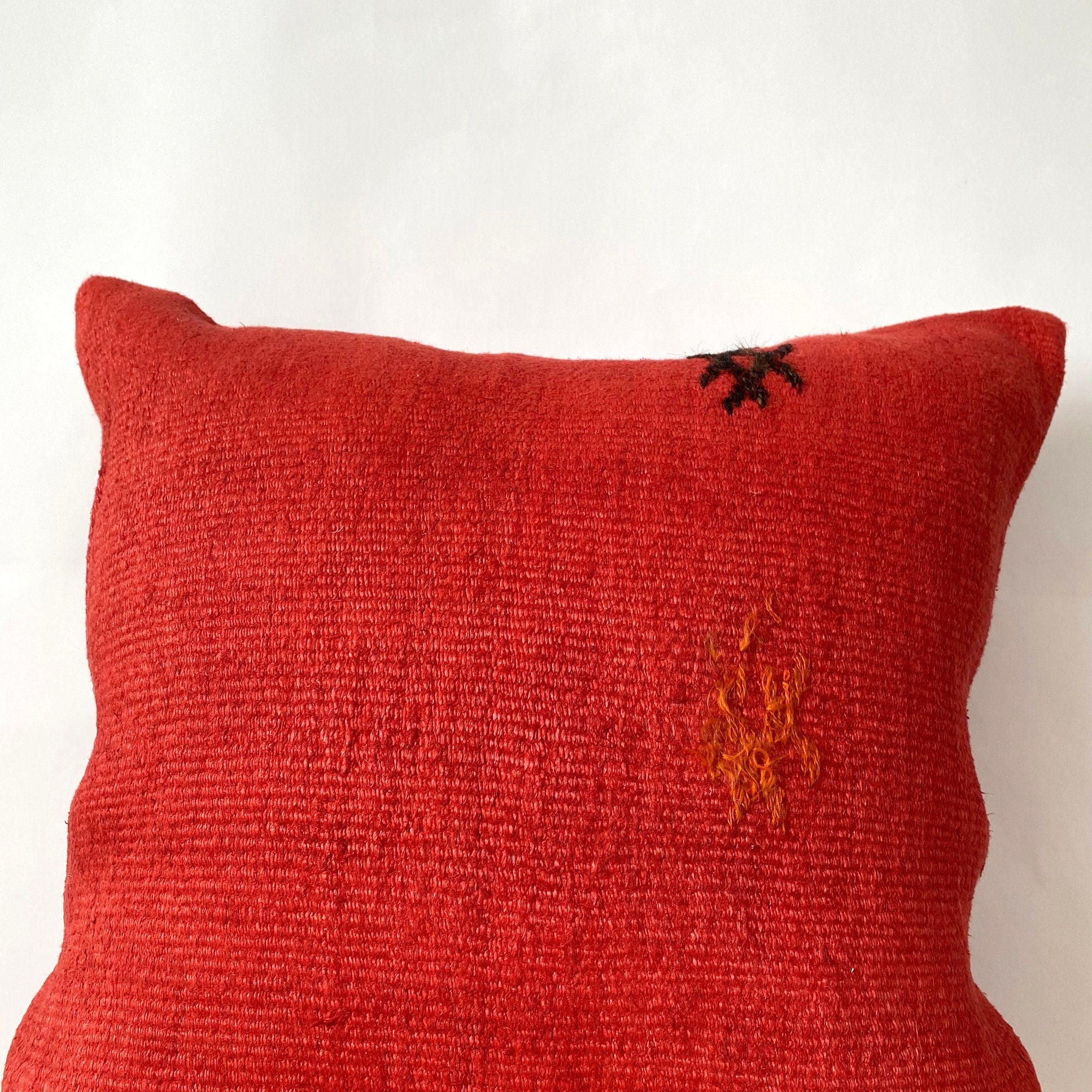 Honora - Red Hemp Pillow Cover