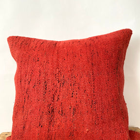 Hettie - Red Hemp Pillow Cover