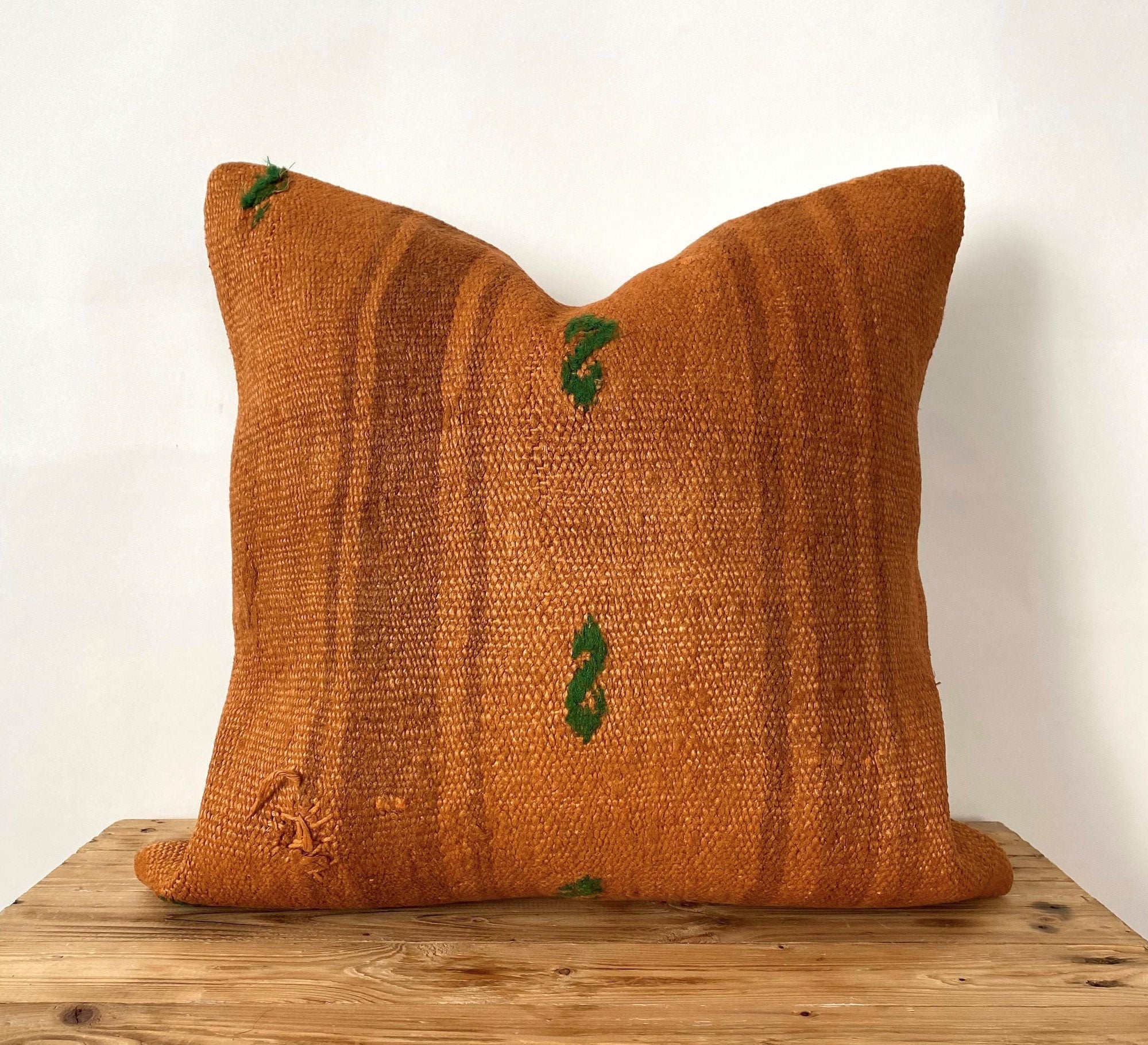 Yessenia - Orange Hemp Pillow Cover