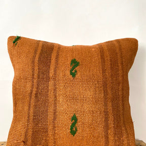 Yessenia - Orange Hemp Pillow Cover