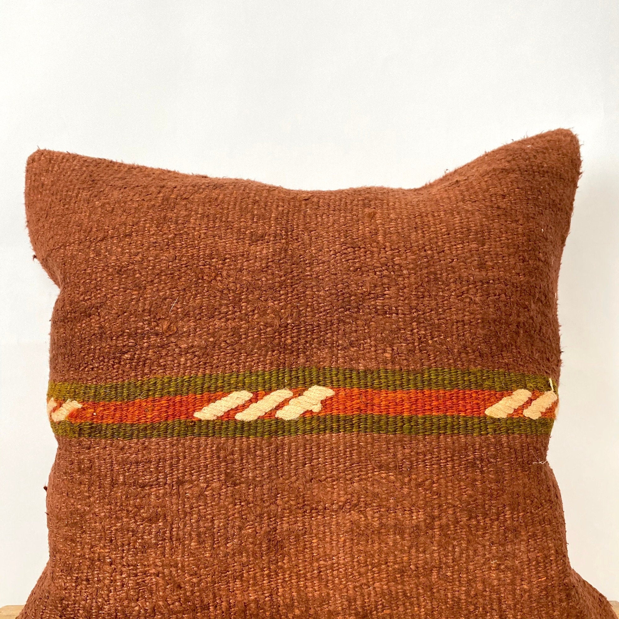 Yamira - Orange Hemp Pillow Cover