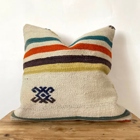 Tulip - White Hemp Pillow Cover