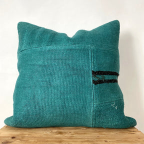 Caiya - Turquoise Hemp Pillow Cover