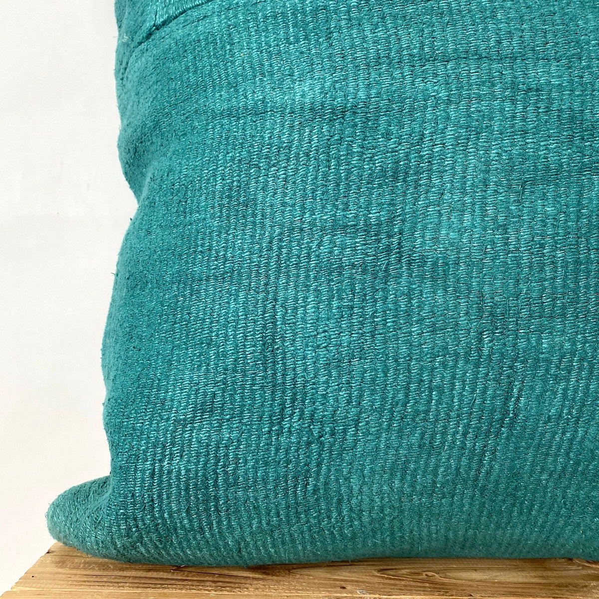 Caiya - Turquoise Hemp Pillow Cover