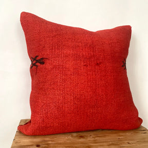 Yzabella - Red Hemp Pillow Cover