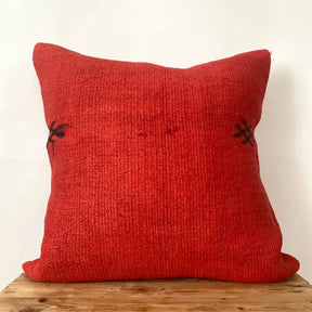 Yzabella - Red Hemp Pillow Cover