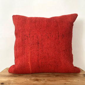 Yoland - Red Hemp Pillow Cover