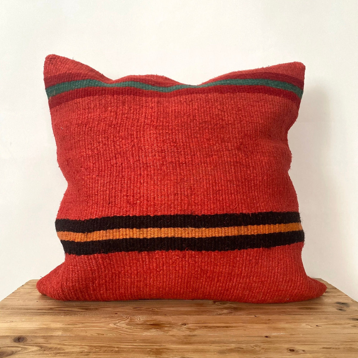 Yanely - Red Hemp Pillow Cover