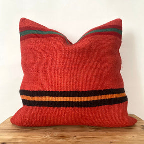 Yanely - Red Hemp Pillow Cover