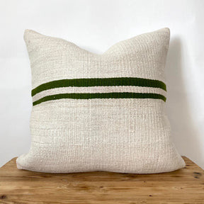 Tulla - White Hemp Pillow Cover