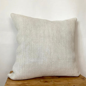 Tarina - White Hemp Pillow Cover