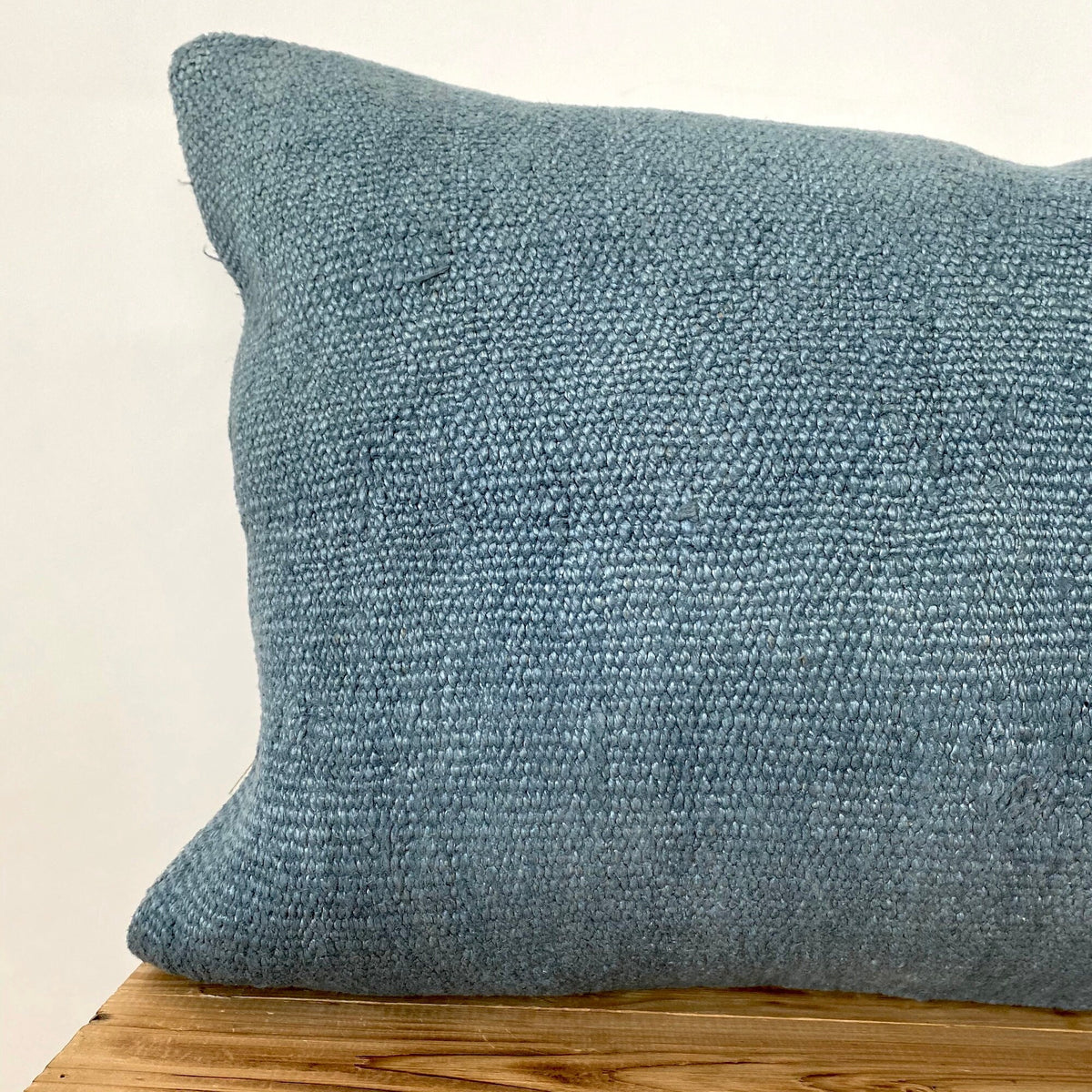 Cecile - Blue Hemp Pillow Cover