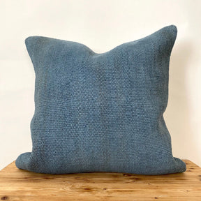 Clea - Blue Hemp Pillow Cover