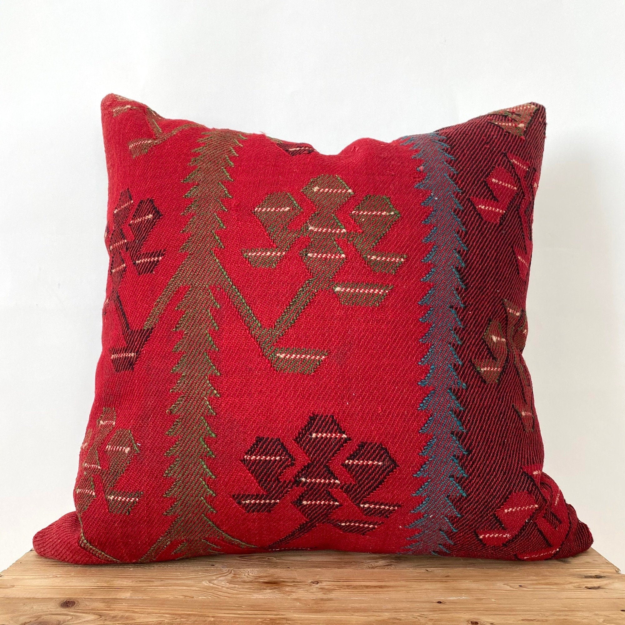 Lestari - Red Kilim Pillow Cover