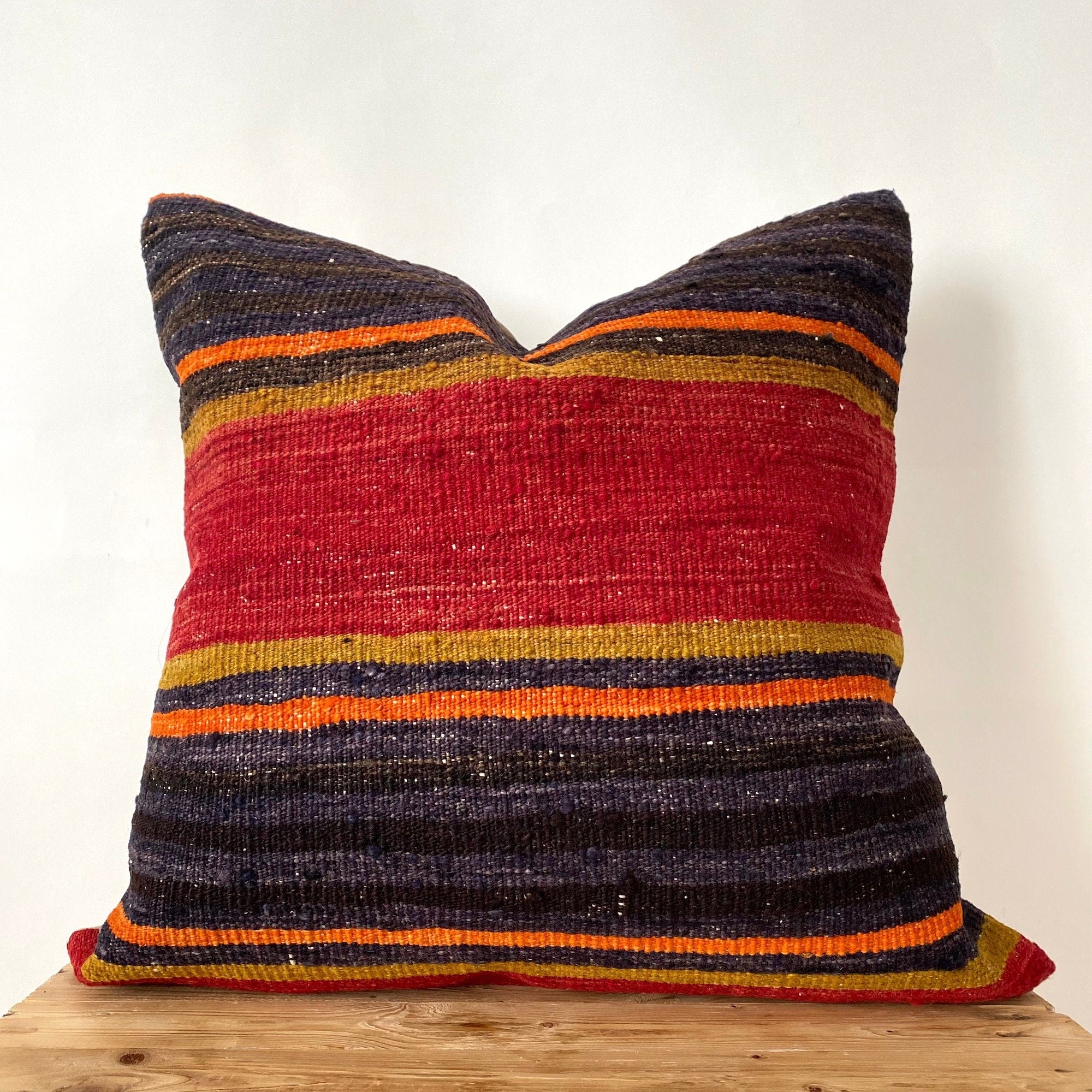 Lucienne - Black Kilim Pillow Cover