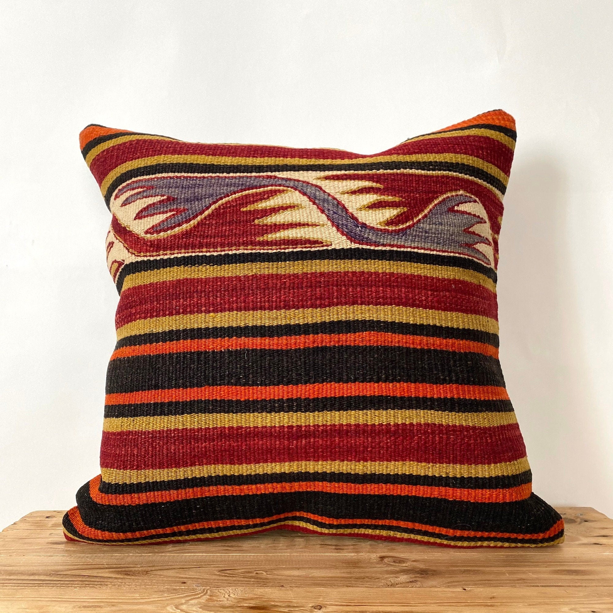 Lissandra - Red Kilim Pillow Cover