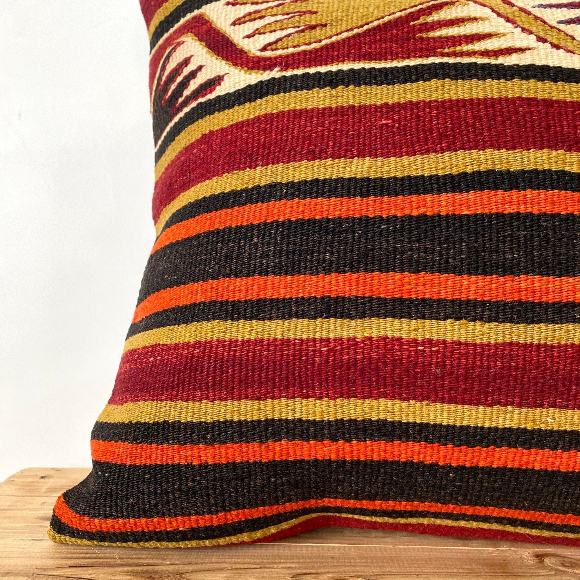 Lavena - Red Kilim Pillow Cover