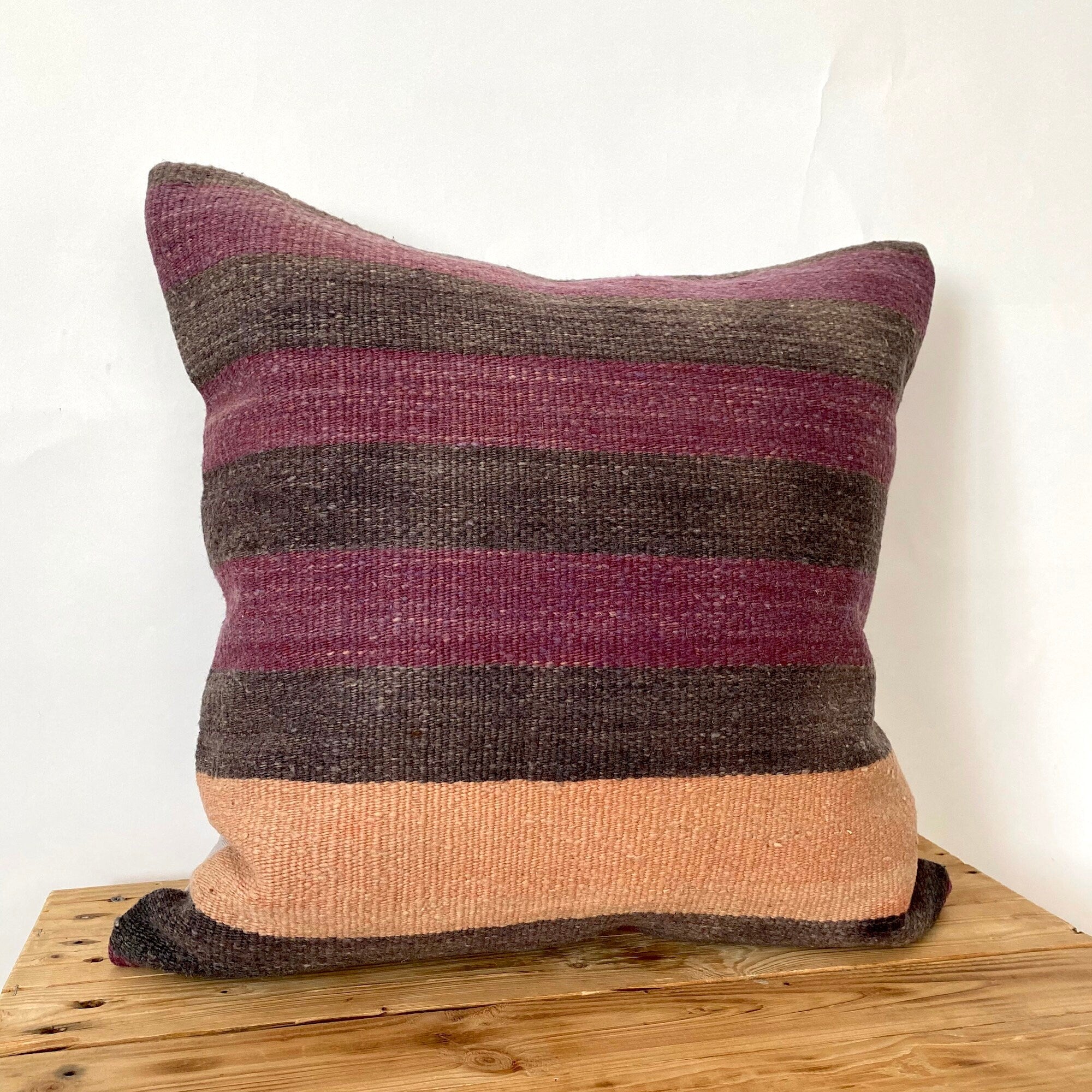 Leina - Brown Kilim Pillow Cover