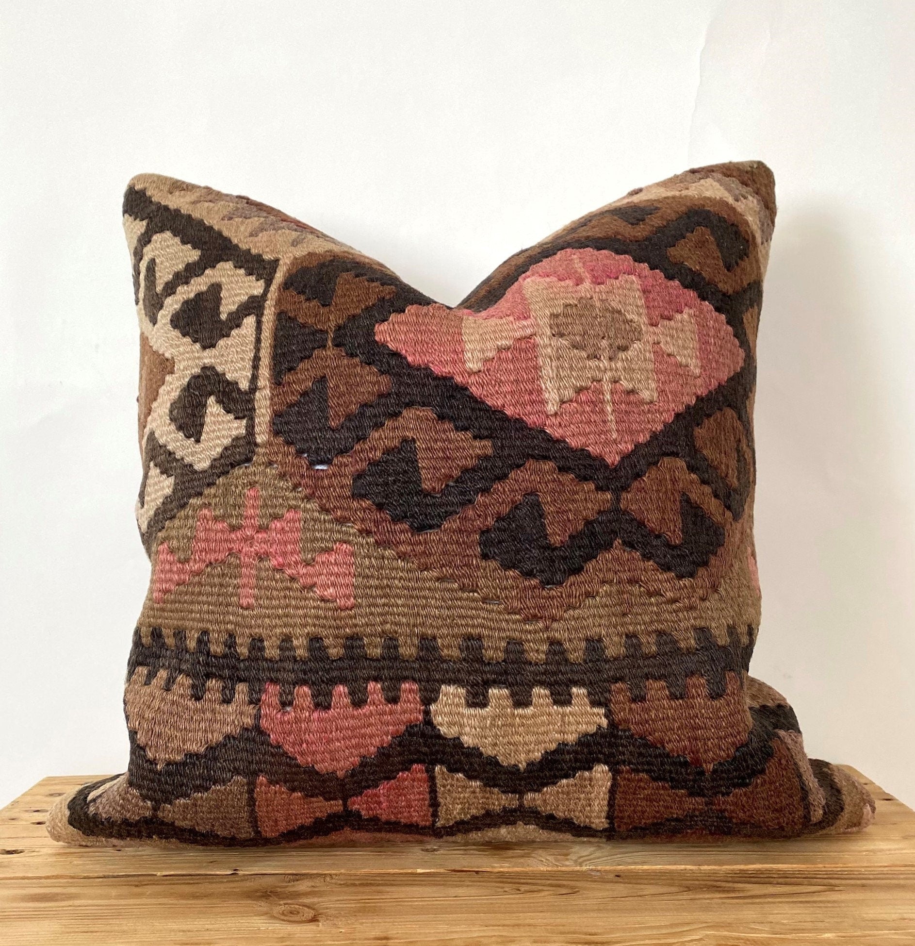 Lalita - Brown Kilim Pillow Cover