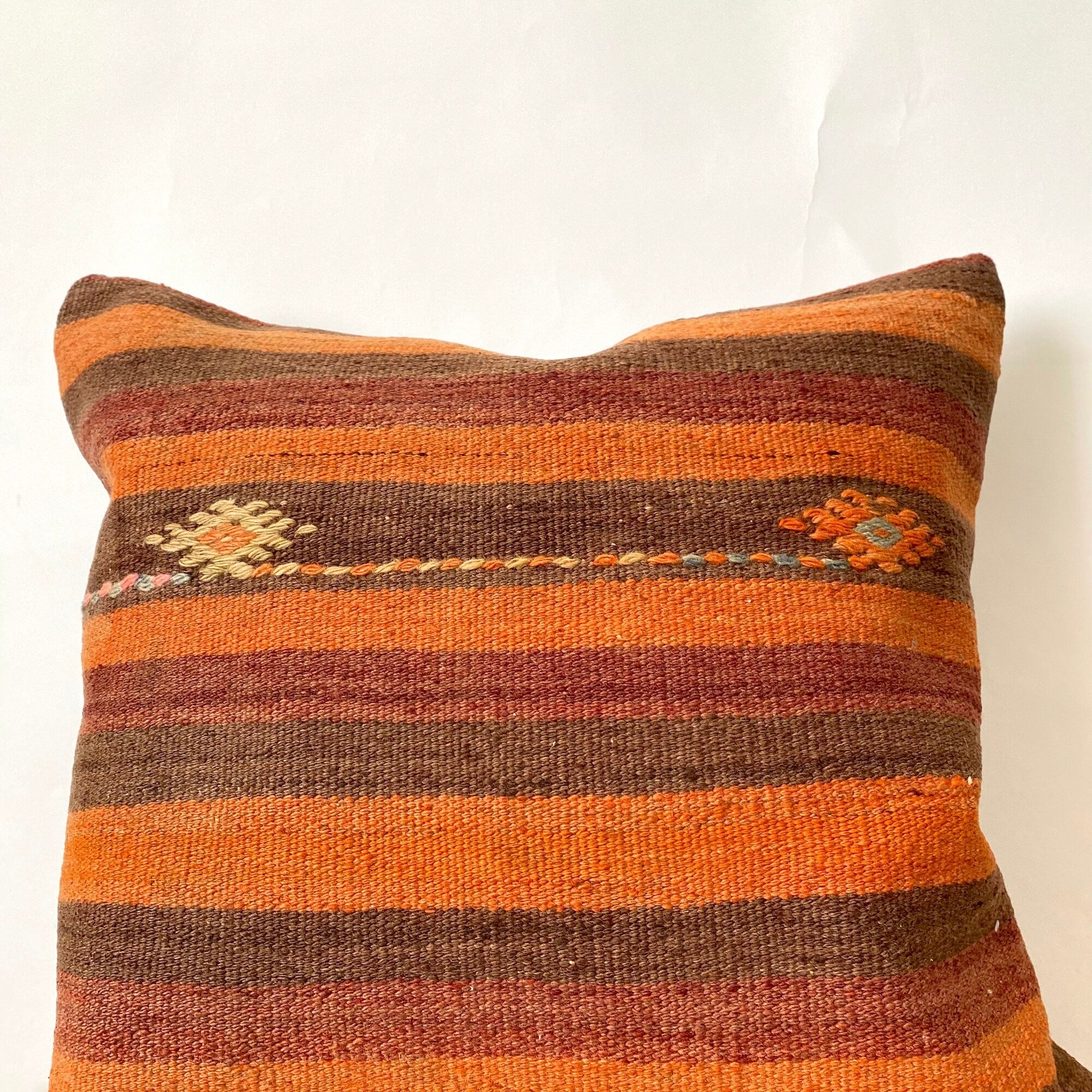 Laurinda - Orange Kilim Pillow Cover