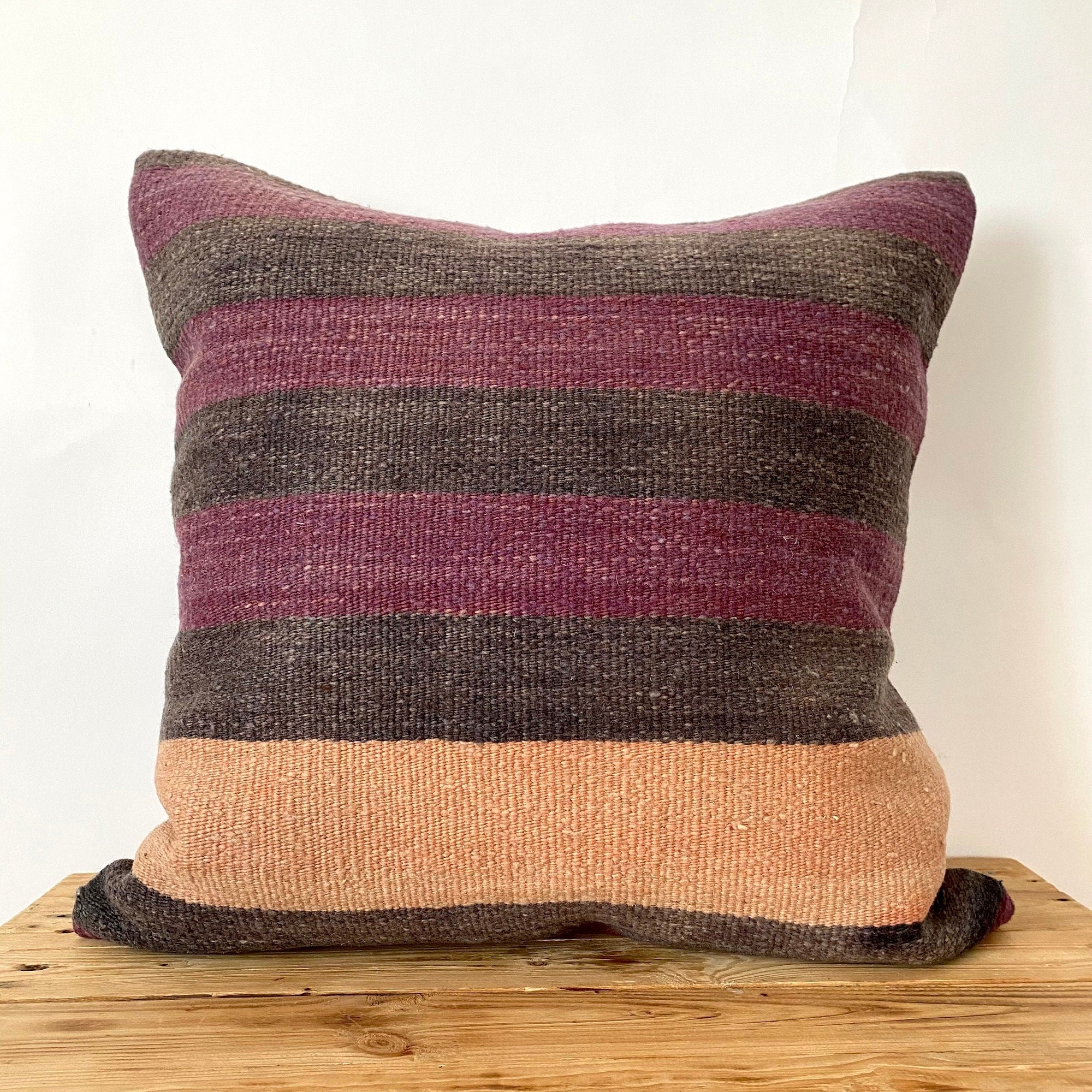 Leina - Brown Kilim Pillow Cover