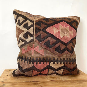 Lalita - Brown Kilim Pillow Cover