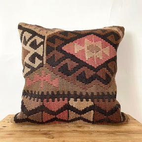 Lalita - Brown Kilim Pillow Cover