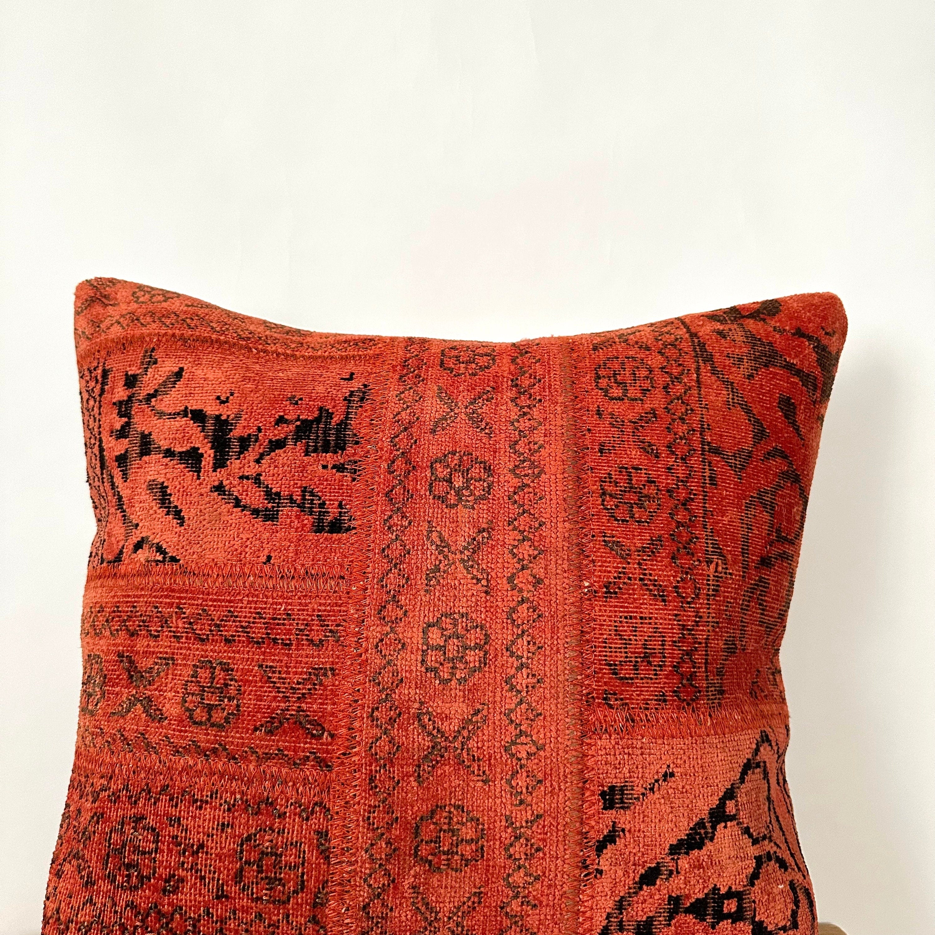 Sonja - Red Bamboo Silk Pillow Cover