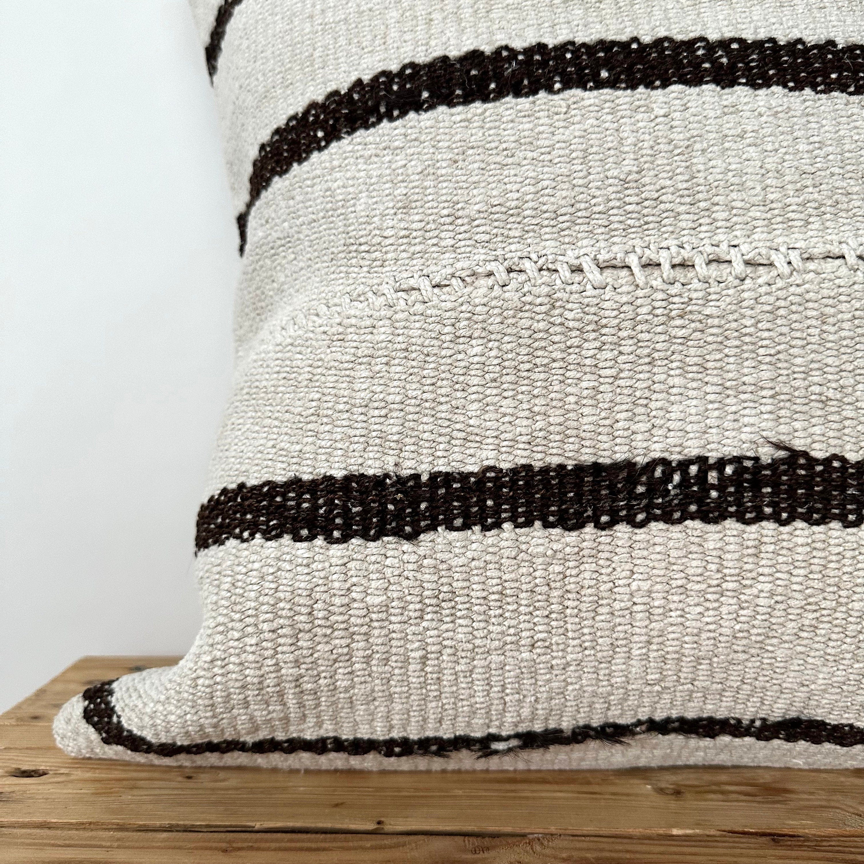 Corliss - White Hemp Pillow Cover