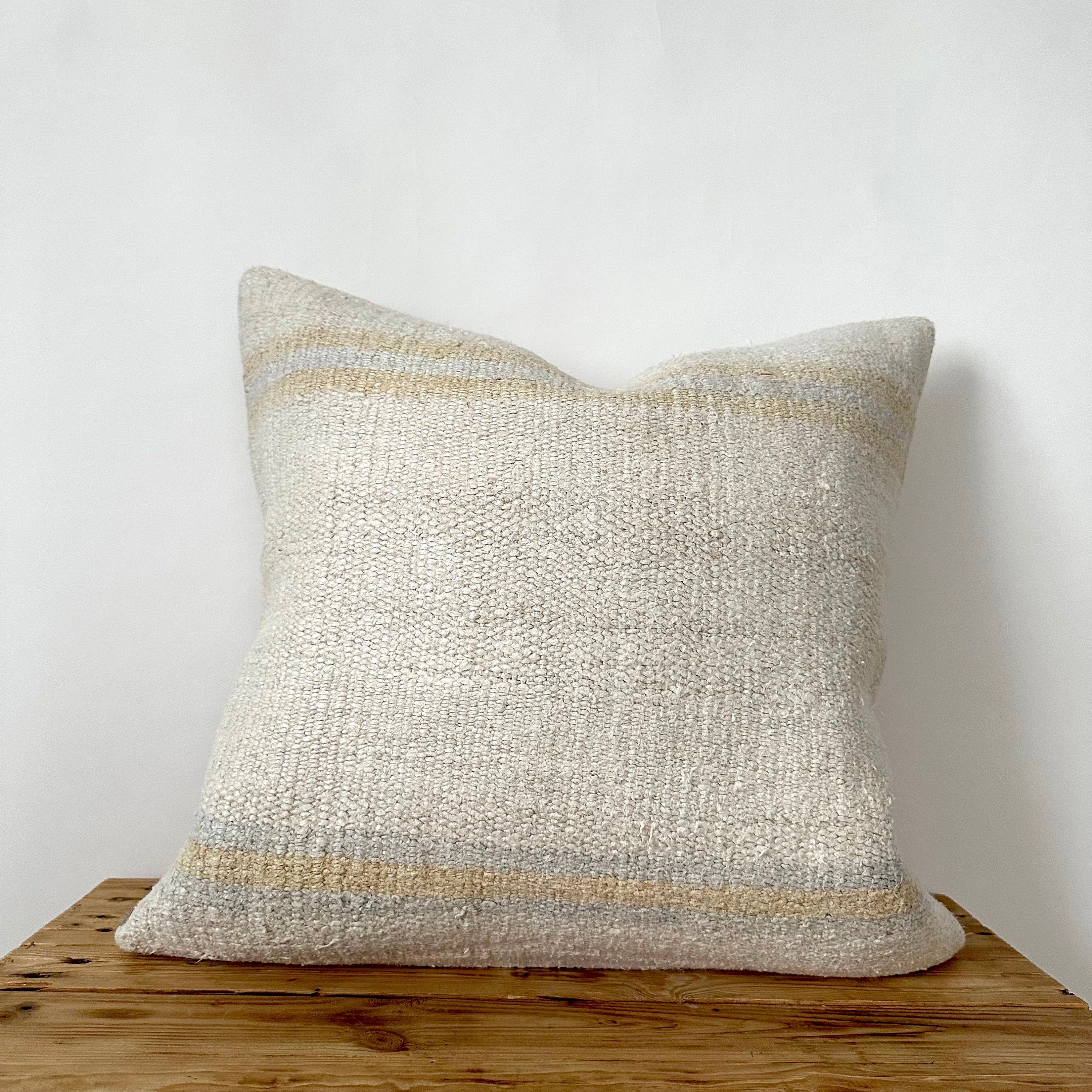 Tova - White Hemp Pillow Cover