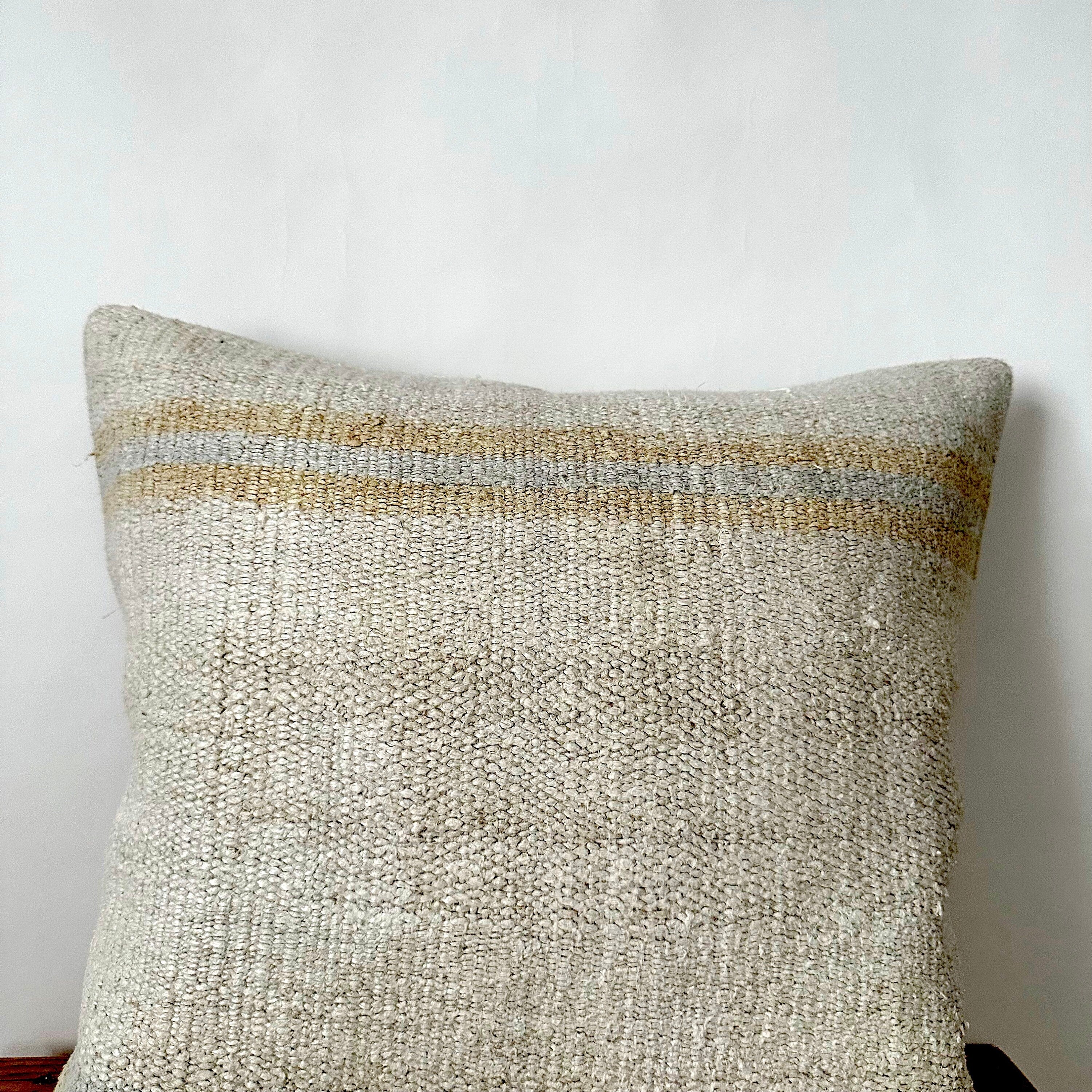 Tova - White Hemp Pillow Cover